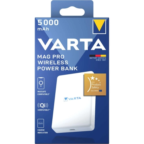 Power Bank 5000mAh Wireless Mag Pro bezprzewodowy Power Bank z ładowarką indukcyjną MagSafe VARTA-101511