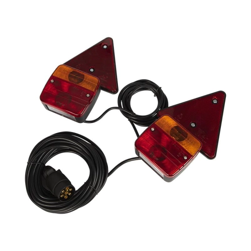 Zestaw lamp do przyczepy samochodowej trójkąt + magnes do szybkiego montażu-101941