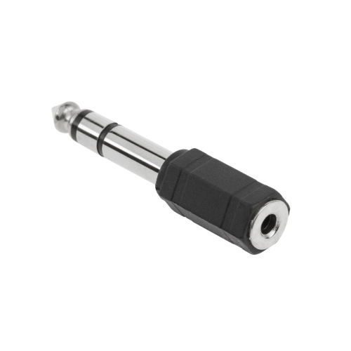 Złącze przejściówka stereo duży Jack 6.3mm - mały Jack 3.5mm gniazdo