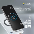 Power Bank 10000mAh Wireless bezprzewodowy Power Bank z ładowarką indukcyjną VARTA -103561