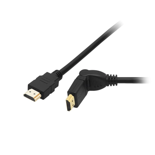 Kabel HDMI - HDMI 1.5m kątowy ruchomy przewód HDMI do HDMI