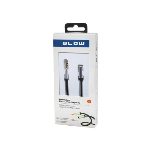Kabel wtyk jack 3.5mm stereo - gniazdo jack 3.5mm 1m 100cm PREMIUM przedłużacz-103389