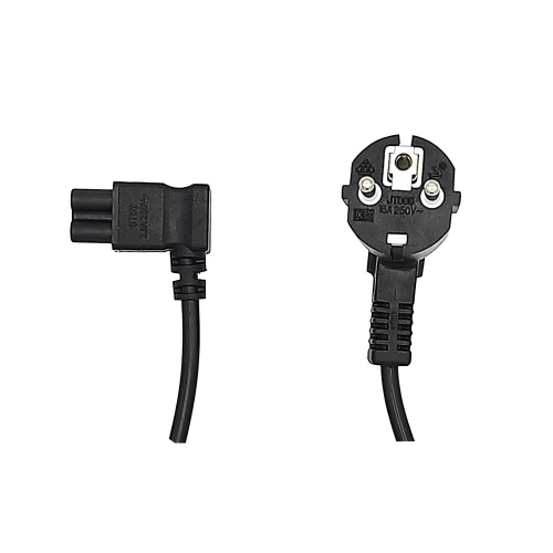 Kabel zasilający do laptopa Koniczynka 3.0m wtyk kątowy z uziemieniem-103551