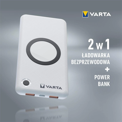Power Bank 10000mAh Wireless bezprzewodowy Power Bank z ładowarką indukcyjną VARTA -103559
