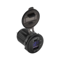 Gniazdo zapalniczki samochodowej USB + USB typu C z funkcją Quick Charage, szybkim ładowaniem i miernikiem napięcia 48W