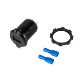 Gniazdo zapalniczki samochodowej + 2 x gniazda ładowania USB z funkcją Quick Charage i miernikiem napięcia-104402