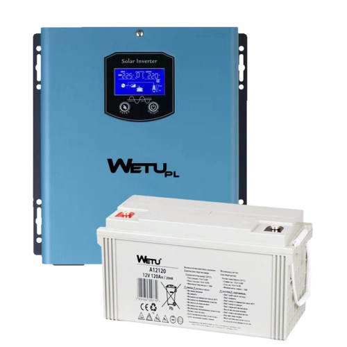 Zasilacz awaryjny WETU S-1012 1000W + akumulator 120Ah zestaw zasilania awaryjnego UPS