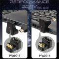 Przejściówka adaptor złącze U HDMI 2.1 wtyk - gniazdo kątowe 180 stopni w kształcie litery U góra 8K 60Hz 4K 120H