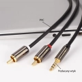 Kabel wtyk jack 3.5mm stereo - 2RCA wtyk 1.5m Shudder Standard Przewód Jack 3.5mm - 2x Cinch-105892