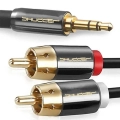 Kabel wtyk Jack 3.5mm stereo - 2RCA wtyk 5m Shudder jack - czincz Jack Cinch