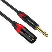 Kabel wtyk jack 6.3 mm mono - wtyk XLR 7.5m Shudder PREMIUM-105046