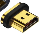 Przejściówka adaptor złącze magnetyczne HDMI 2.1  magnetyczny wtyk - gniazdo płaskie boczne lewe 8K 60Hz 4K 120Hz-1