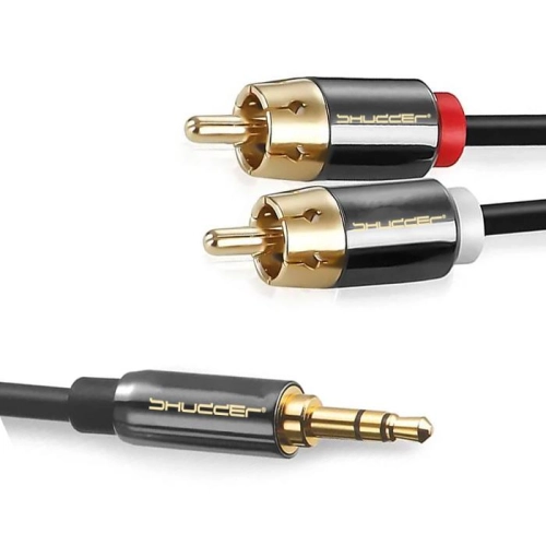 Kabel wtyk Jack 3.5mm stereo - 2RCA wtyk 1.5m Shudder jack - czincz Jack Cinch-105370