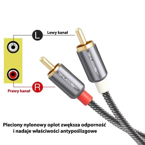 Kabel wtyk 2 RCA - 2RCA 15m Shudder PREMIUM cinch - cinch czincz - czincz -105860
