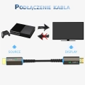 Aktywny kabel AOC HDMI - HDMI 2.1 Światłowodowy 20m 8K 60Hz 4K 120Hz Ultra High Speed PREMIUM-106076
