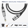 Kabel wtyk jack 6.3 mm mono - gniazdo XLR 20m Shudder PREMIUM-106237