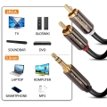 Kabel wtyk jack 3.5mm stereo - 2RCA wtyk 10m Shudder Standard Przewód Jack 3.5mm - 2x Cinch-106388