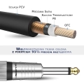 Kabel wtyk jack 6.3 mm mono - gniazdo XLR 1m Shudder PREMIUM-106640