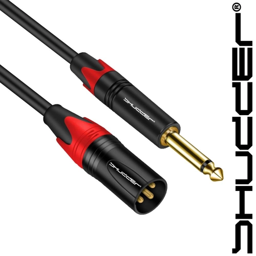 Kabel wtyk jack 6.3 mm mono - wtyk XLR 1.5m Shudder PREMIUM-106385