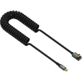 Kabel wtyk USB-C - wtyk USB-C kątowy 90 stopni przewód sprężynka PREMIUM 50 - 150 cm by Shudder