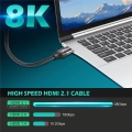 Kabel Przewód HDMI 2.1 WETU Premium 8K 60Hz 4K 120Hz Ultra High Speed 48Gb 6m HQ-107442