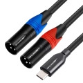 Kabel wtyk USB-C do 2x XLR 1.5m Shudder PREMIUM wtyk - USB C - 2XLR  Shudder