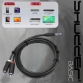 Kabel wtyk jack 3.5mm stereo - 2RCA wtyk 2m Shudder Basic Przewód Jack 3.5mm - 2x Cinch-107687