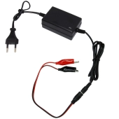 Ładowarka automatyczna akumulatorów żelowych 12V 1.5A z wtykiem 2.5mm x 5.5mm z dodatkową przejściówką z krokodyl Ładowarka automatyczna akumulatorów żelowych 12V 1.5A z wtykiem 2.5mm x 5.5mm z dodatkową przejściówką z krokodyl