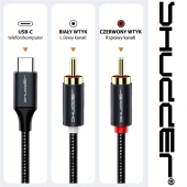 Kabel wtyk USB-C - 2 RCA 4m Shudder PREMIUM USB-C - 2 Cinch, USB C - 2xRCA-107498 Kabel wtyk USB-C - 2 RCA 4m Shudder PREMIUM USB-C - 2 Cinch, USB C - 2xRCA-107498