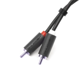 Kabel wtyk jack 3.5mm stereo - 2RCA wtyk 1m Shudder Basic Przewód Jack 3.5mm - 2x Cinch-107665