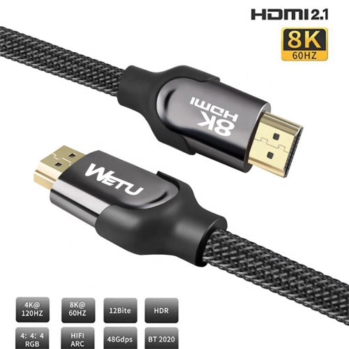 Kabel Przewód HDMI 2.1 WETU Premium 8K 60Hz 4K 120Hz Ultra High Speed 48Gb 10m HQ-107464