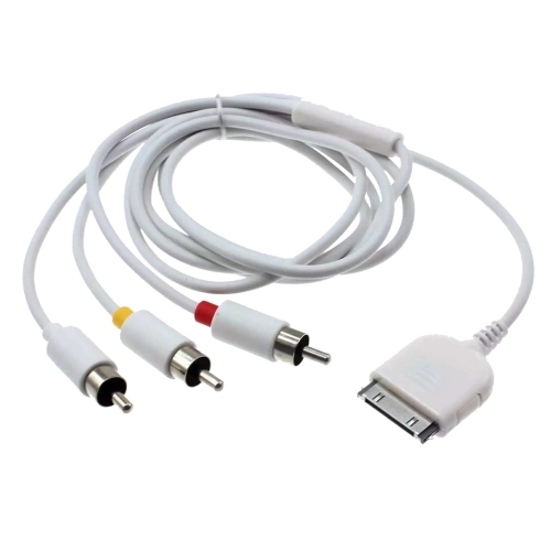 Kabel przewód AV do TV wtyk 3x RCA - Iphone 30-pin 1.5m