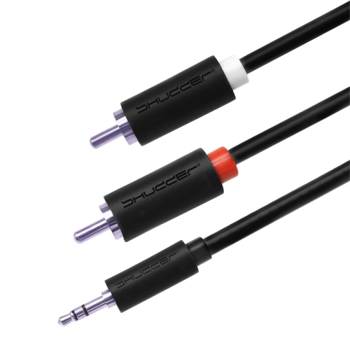 Kabel wtyk jack 3.5mm stereo - 2RCA wtyk 1.8m Shudder Basic Przewód Jack 3.5mm - 2x Cinch