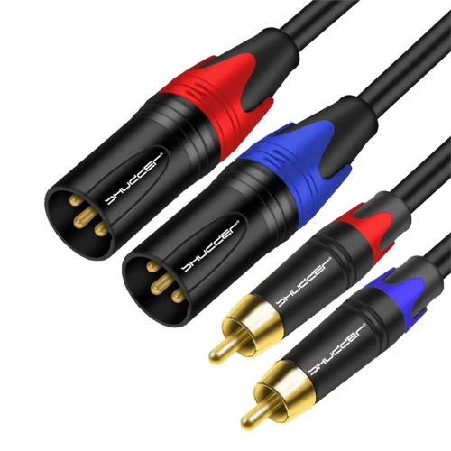 Kabel 2x RCA - 2x XLR 2m Shudder PREMIUM wtyk 2XLR - wtyk 2RCA