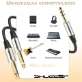 Kabel wtyk jack 6.3 stereo - 2x wtyk jack 6.3 mono 3m Shudder PREMIUM w tekstylnym oplocie-108812