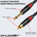 Kabel wtyk 2x jack 6.3mm mono - 2 RCA wtyk 5m Shudder PREMIUM-108869