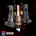 Żarówki samochodowe LED F25 PRO BLACK FULL H7 Canbus 68W 12V 24V-109362