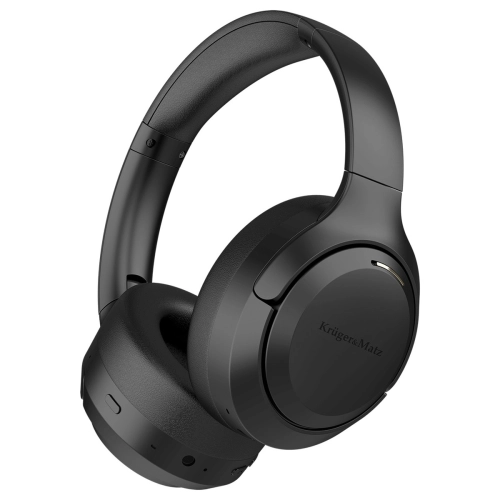 Słuchawki bezprzewodowe nauszne składane z aktywną reduckją hałasu ANC bluetooth czarne-109011