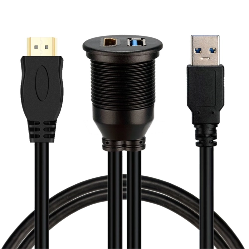 Przedłużacz gniazda USB i HDMI montaż panelowy, ściankowy przejściówka ścienna 1.8m