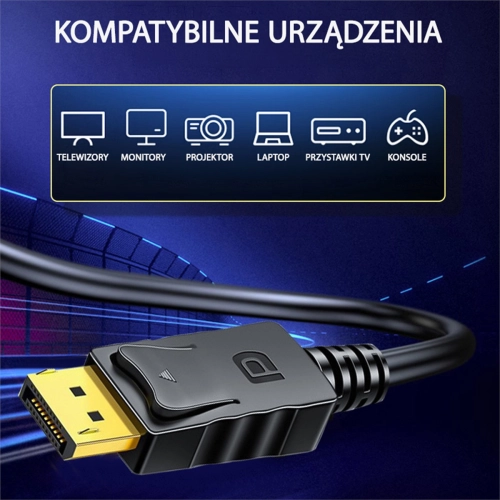 Kabel DisplayPort - DisplayPort 1.4 4K 60Hz 1m-109828