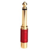 Złącze przejściówka mono duży Jack 6.3mm HQ - 1x RCA Cinch gniazdo-110570