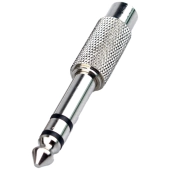Złącze przejściówka stereo duży Jack 6.3 - RCA Mono metalowa HQ-110576