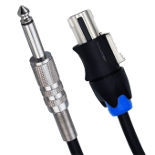 Kabel wtyk Jack 6.3mm - Speakon 10m OFC przewód + bawełna Colour metalowy trzpień Shudder-110855
