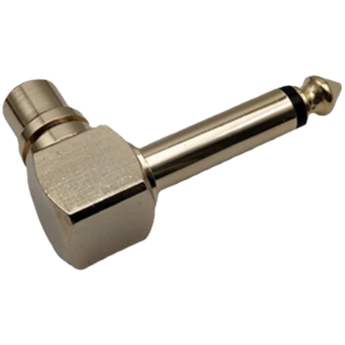 Złącze przejściówka kątowa mono duży Jack 6.3mm - 1x RCA Cinch gniazdo HQ-110574