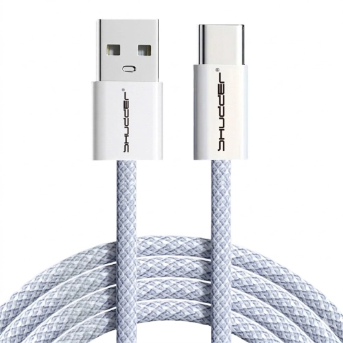 Kabel wtyk USB - wtyk USB-C Shudder Colour Standard Biały 1m