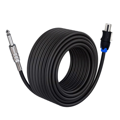 Kabel wtyk Jack 6.3mm - Speakon 10m OFC przewód + bawełna Colour metalowy trzpień Shudder-110856