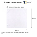 Zestaw ręczników z mikrofibry RevoCare 40x40cm 24szt. biały Grube 380GSM-112218