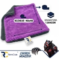 Ręcznik do osuszania z mikrofibry RevoCare CARBON MONSTER 1200GSM 40x40cm szaro fioletowy-112417