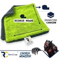Ręcznik do osuszania z mikrofibry RevoCare CARBON MONSTER 1200GSM 40x60cm szaro-zielony-112430