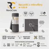 Ręcznik z mikrofibry w rolce RevoCare 30x30 50szt. zielony-112152